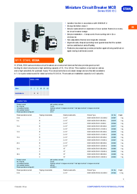 Thumbnail of document Data Sheet - 8530 MCB miniature circuit breakers